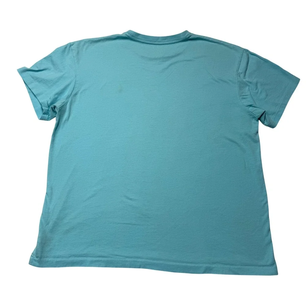 Polo Ralph Lauren T-Shirt Mens Large Turquoise Pony Logo Short Sleeve Cotton